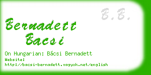 bernadett bacsi business card