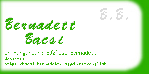 bernadett bacsi business card